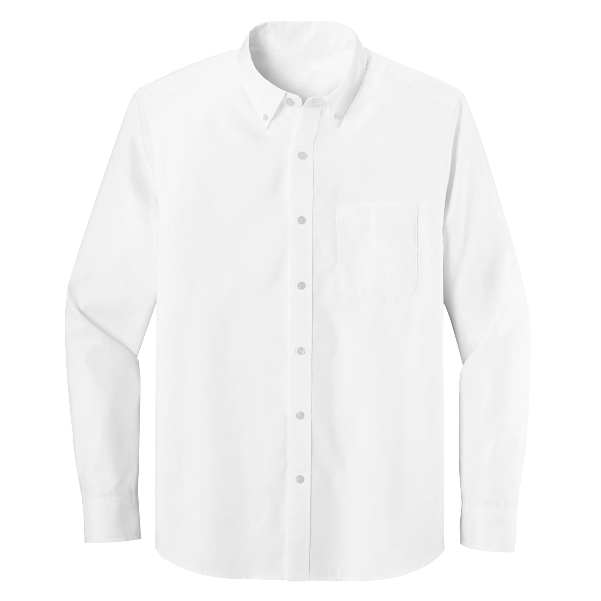 Long Sleeve One Pocket Button-Down Polo (LL07)
