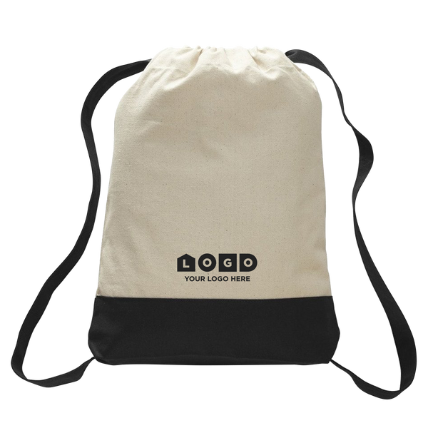 Two-tone Canvas Drawstring Bag (BK02)