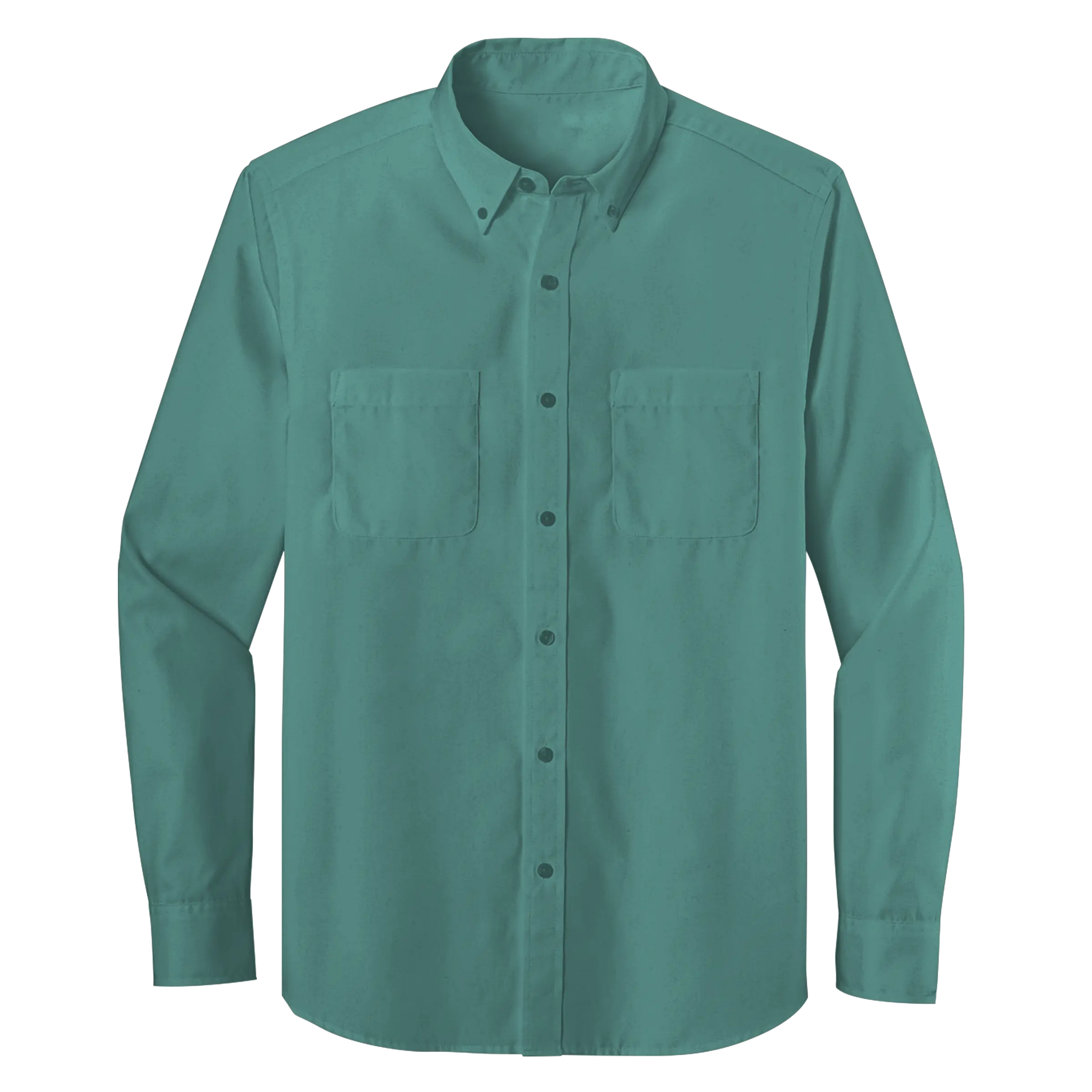 Long Sleeve Double Pocket Button-Down Polo (LL08)